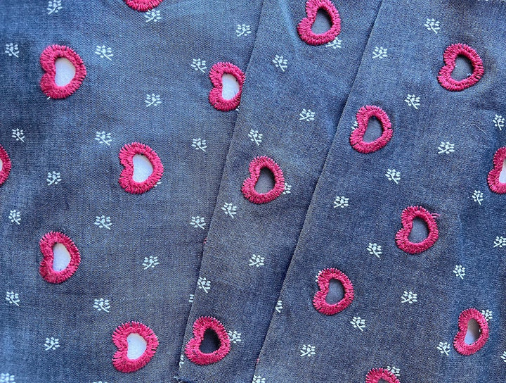 Rodeo Sweetheart Stretch Chambray Cotton Eyelet (Made in Italy)