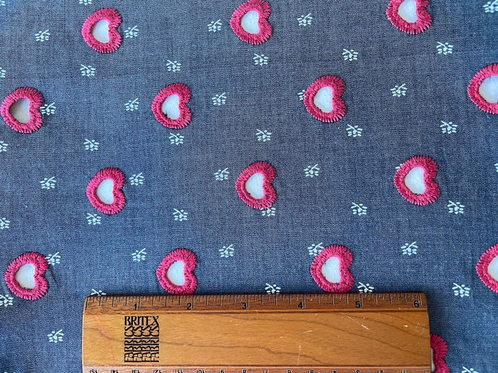 Rodeo Sweetheart Stretch Chambray Cotton Eyelet (Made in Italy)