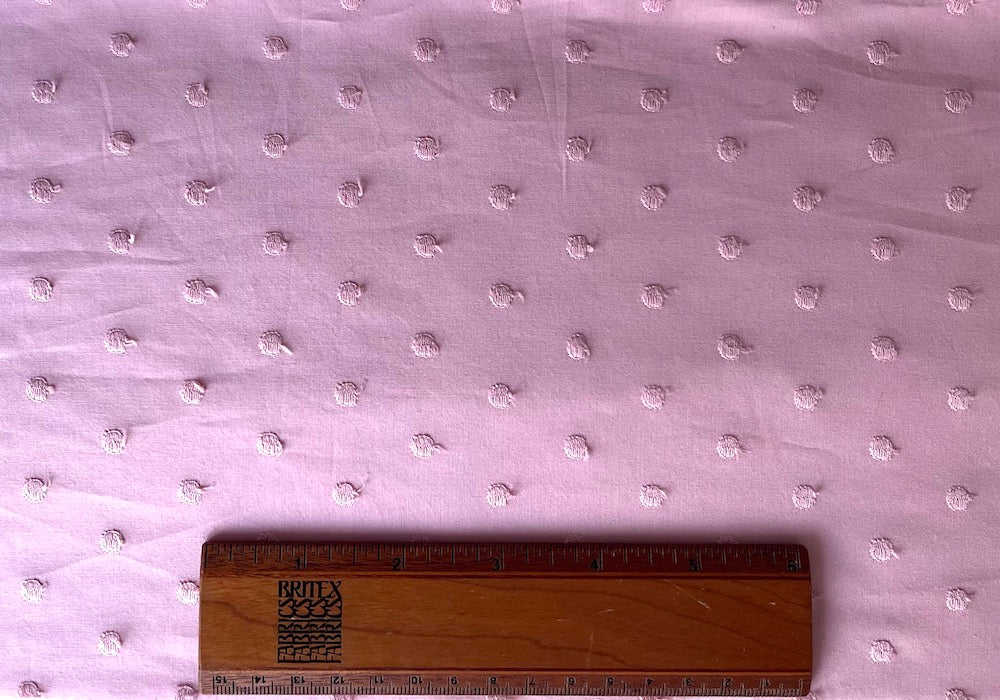 Simplicity in Pink Dotted Embroidered Cotton Lawn (Made in Italy)