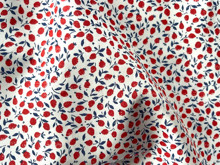 Ed Cherry Red Liberty of London Tana Cotton Lawn (Made in Italy)