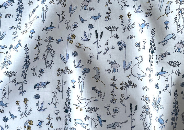 Theo Sky Blue Liberty of London Tana Cotton Lawn (Made in Italy)