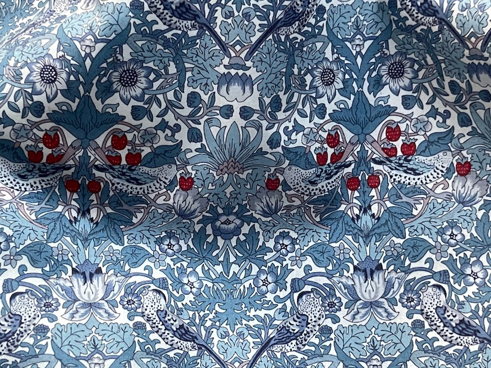 Strawberry Thief Sky Blue Liberty of London Tana Cotton Lawn (Made in Italy)