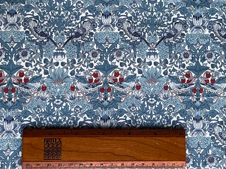 Strawberry Thief Sky Blue Liberty of London Tana Cotton Lawn (Made in Italy)