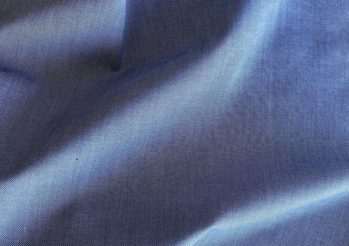 Classic Bright Navy Oxford Cotton Shirting (Made in Italy)