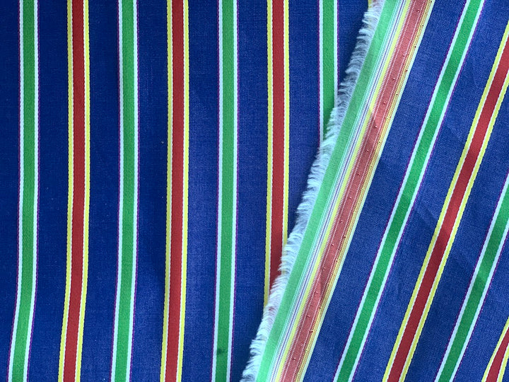 Springtime Striped Fine Cotton Poplin Shirting (Made in Japan)