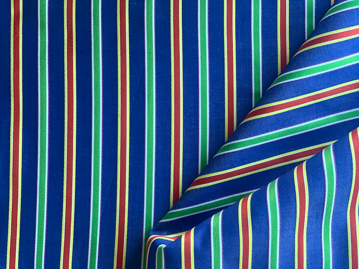 Springtime Striped Fine Cotton Poplin Shirting (Made in Japan)
