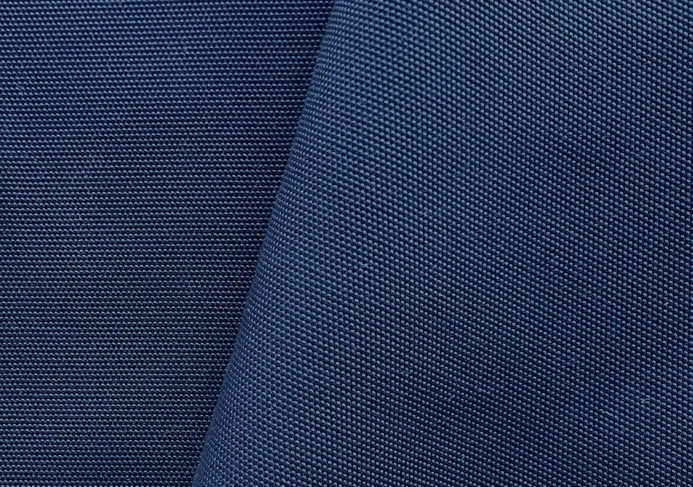 Inky Navy Blue Cotton Blend Sharkskin Suiting
