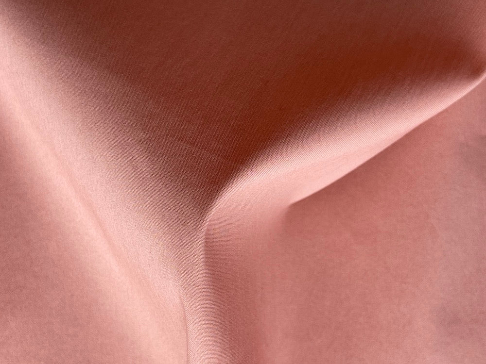 Soft Rosewood Pink Stretch Cotton Shirting