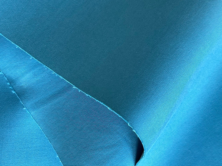 Double-Faced Cerulean Sea Cotton Canvas Twill (Made in Italy)