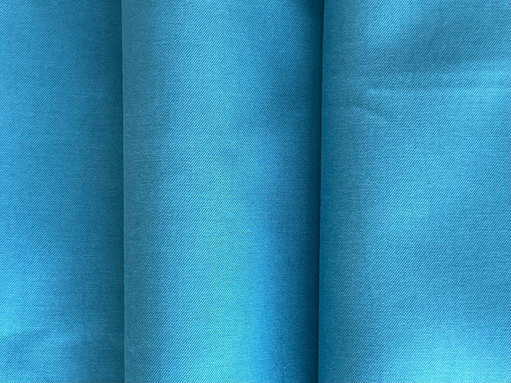 Double-Faced Cerulean Sea Cotton Canvas Twill (Made in Italy)