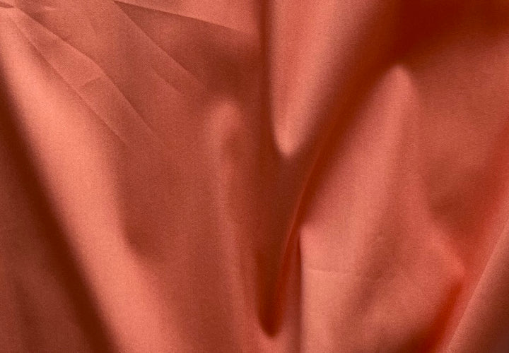 Tightly-Woven Luscious Cantalope Stretch Cotton Blend Shirting (Made in Italy)