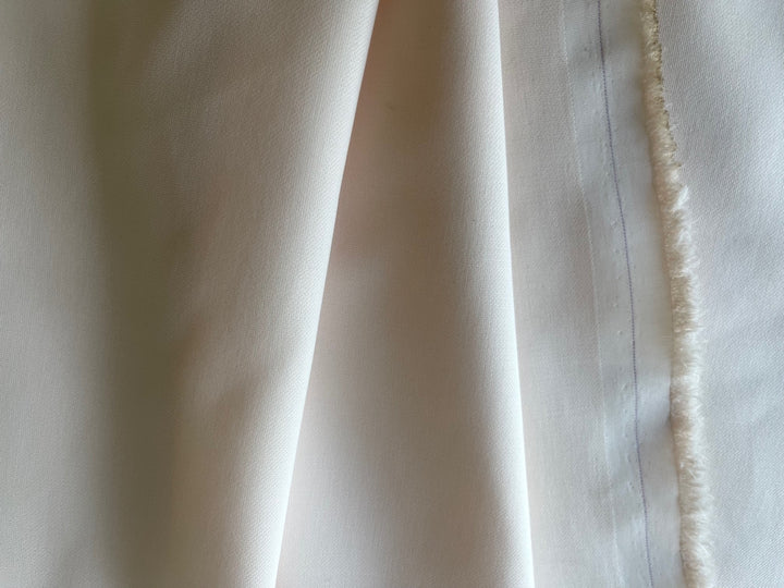 Finest Vanilla Peach Cotton Crepe Suiting (Made in Italy)