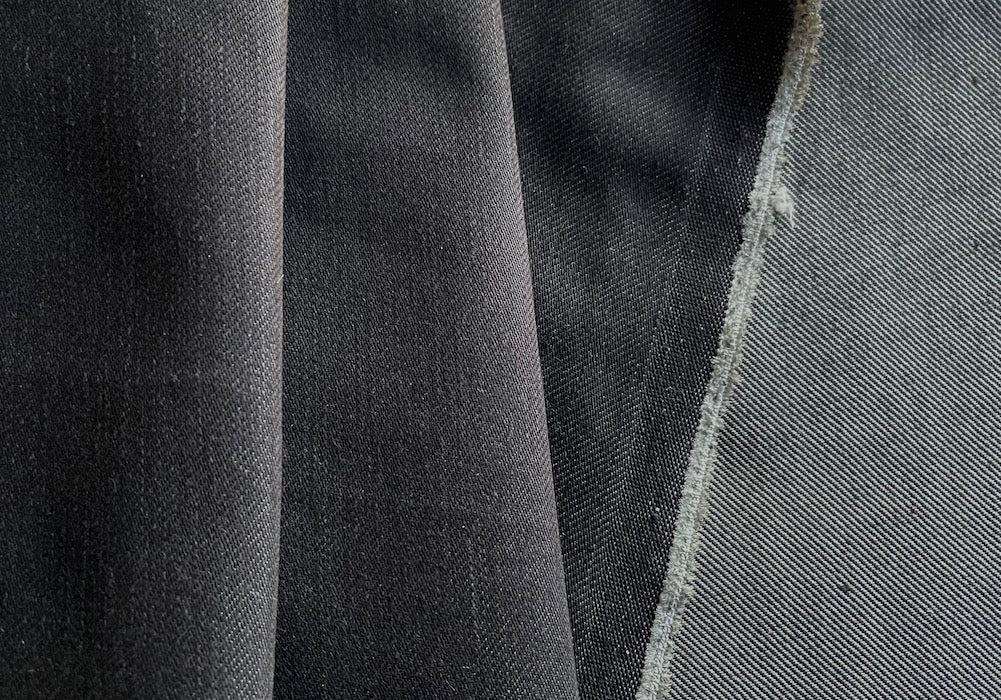 cotton fabric, 11 Oz Black Wash Cotton Denim (Made in Italy