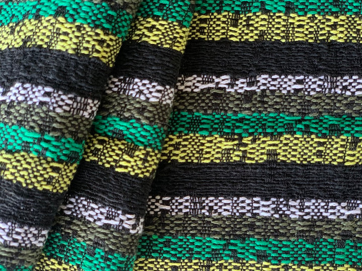 Lemon Jungle Bouclé Cotton Blend Suiting (Made in France)