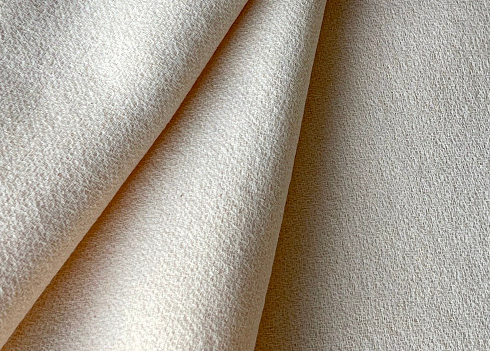 Ricceri Pale Apricot Cotton & Silk Blend Crepe (Made in Italy)