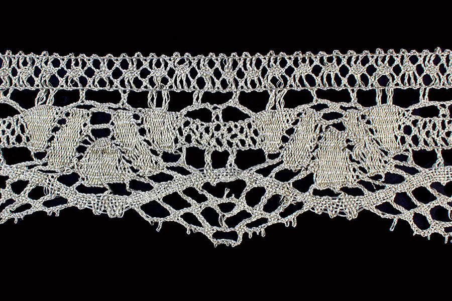 2 1/2" Pale Gold Metallic Edging Lace (Made in England)