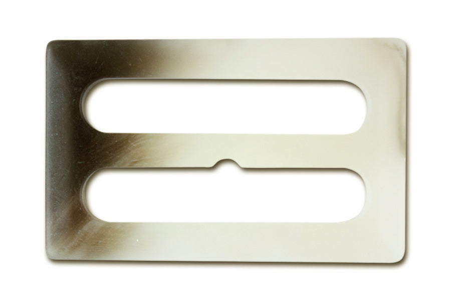 Matte Ivory & Brown Plastic Buckle (Made in Germany)