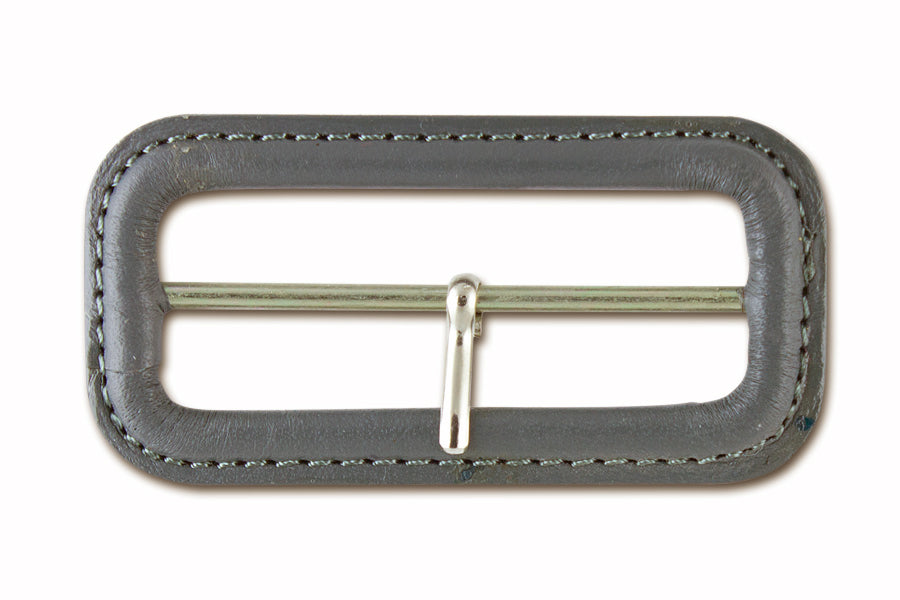 Light Charcoal Grey Leather Buckle