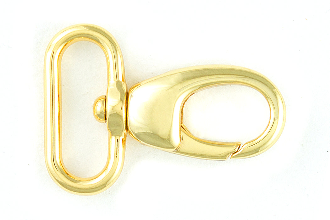 Rounded Gold Metal Swivel Snap Hook