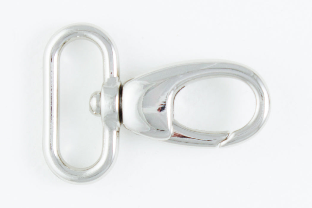 Rounded Nickle Metal Swivel Snap Hook