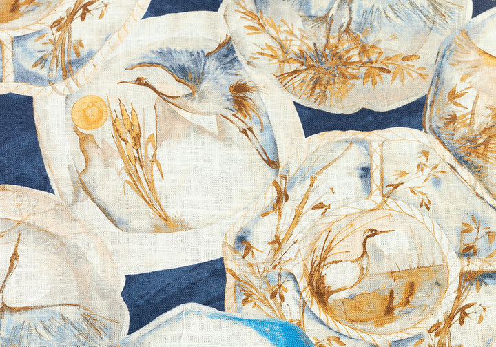 Cool Porcelain Heron Home Decorating Linen (Made in England)