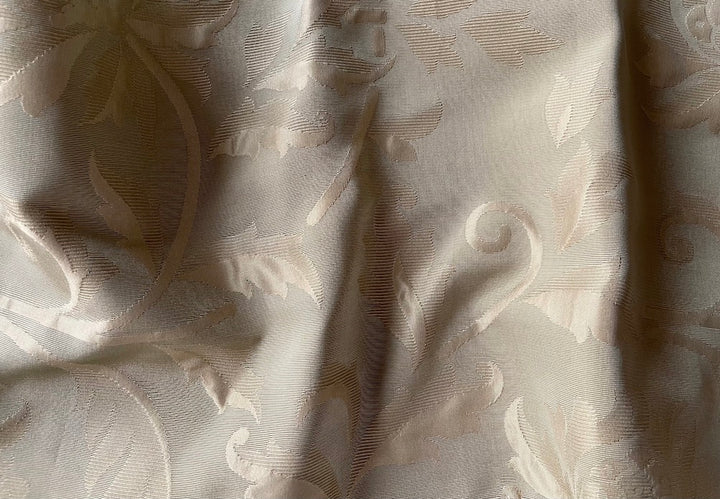 High-End Gold Sandy Beige Silk Blend Jacquard Brocade (Made in India)
