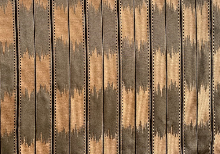 Peachy Café au Lait Ikat Silk Blend Brocade (Made in India)