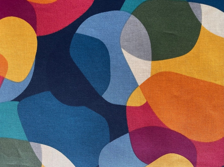 Candy-Colored Orbs Laminated Cotton (Made in France)