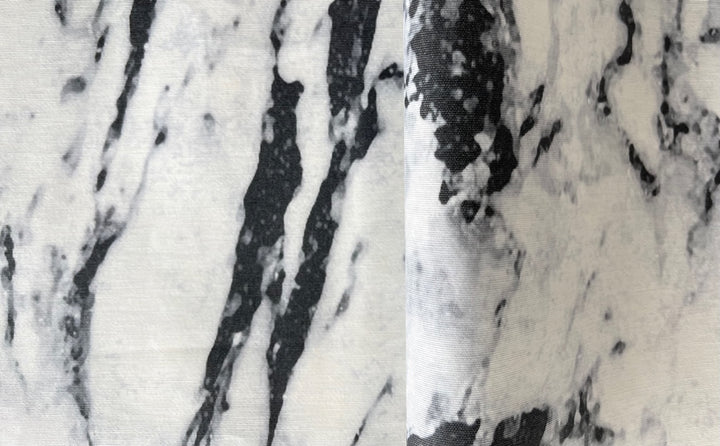 Grey Marbled Laminated Cotton (Made in Spain)