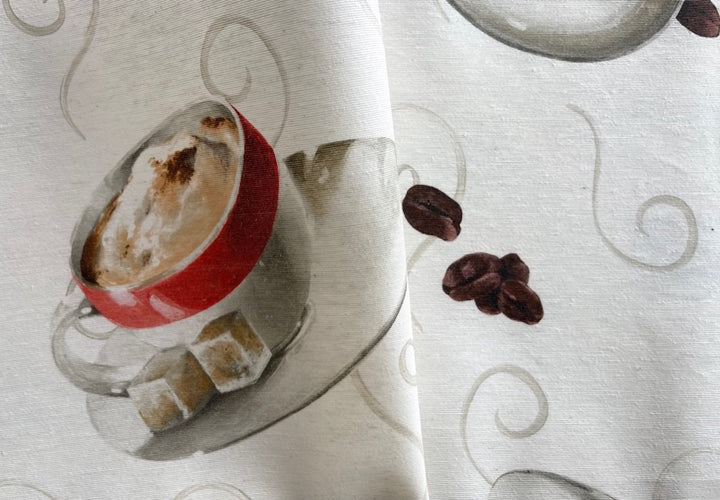 Cappuccinos at Brunch! Laminated Cotton (Made in Spain)