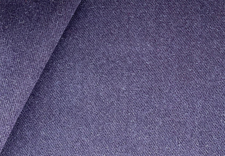 High-End Moderne Heathered Deep Eggplant Wool Blend (Made in Italy)
