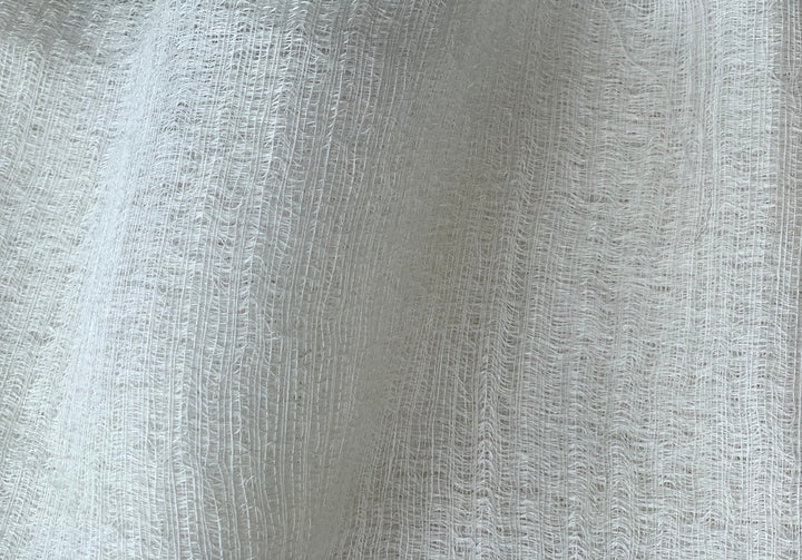 116" Wide - Mock Rattan Off-White Double-Weave Linen (Made in Belgium)