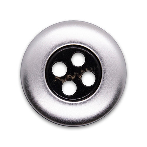 Brown & Silver Horn Button (Made in Italy)