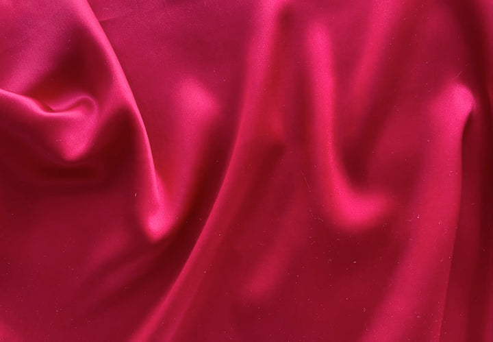 Femme Fatale Lipstick Red Stretch Silk Satin Charmeuse (Made in Italy)