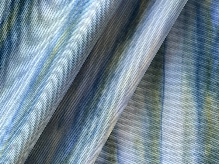 Aqueous Tie-Dye Stripe Cotton Canvas (Made in India)