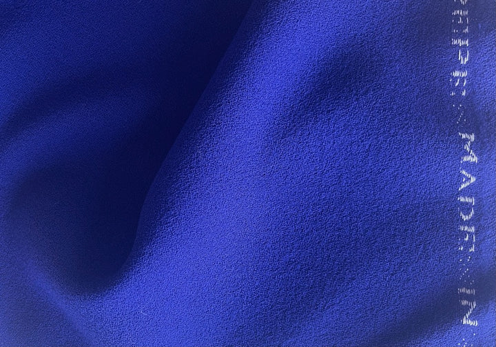 High-End Violet Lapis Selvedged Wool Crepe (Made in Italy)