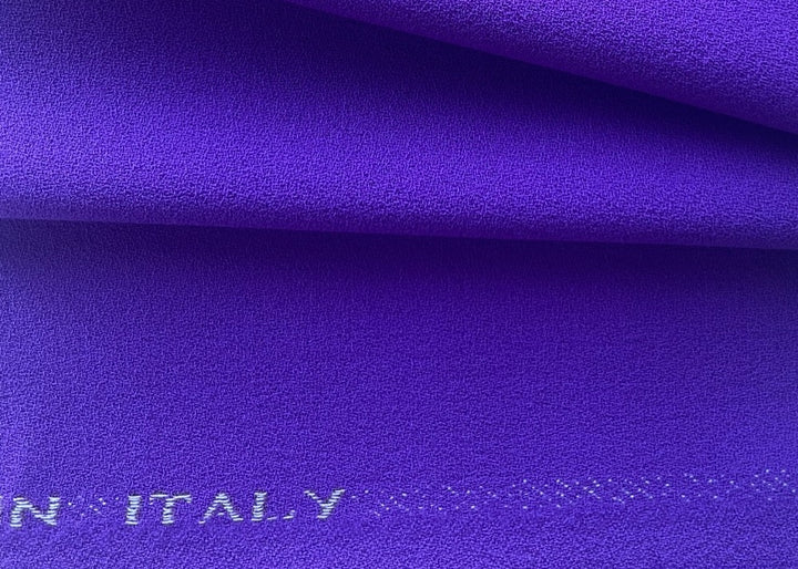 High-End Pansy Parade Selvedged Wool Crepe (Made in Italy)