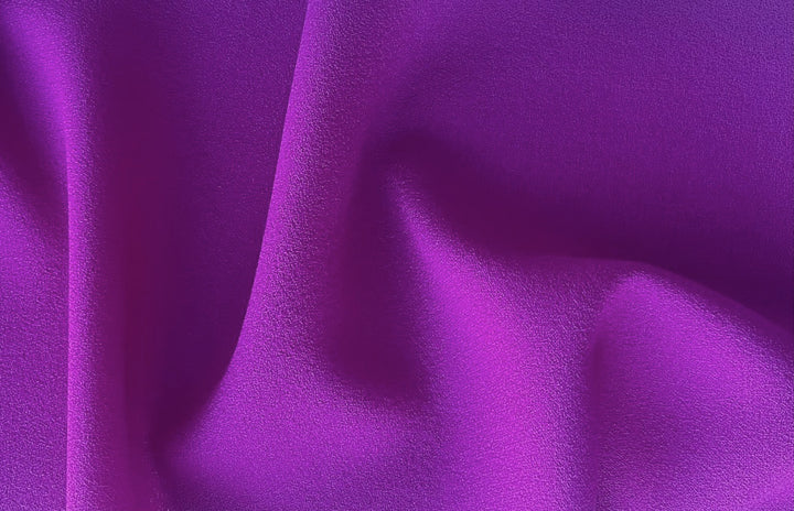 High-End Magenta Masquerade Selvedged Wool Crepe (Made in Italy)