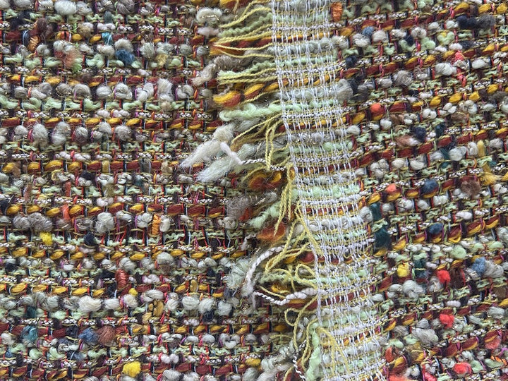 Jules Tournier Freshly Mowed Metallic Pasture Knotty Wool Blend Bouclé (Made in France)