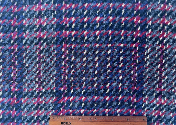Hefty Slate, Black, Crimson & Navy Plaid Wool Blend Coating (Made in Italy)