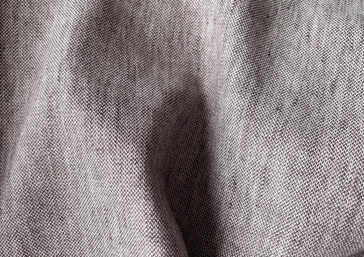 High-End Tweed Earthy Redwood & Snow White Linen (Made in Italy)