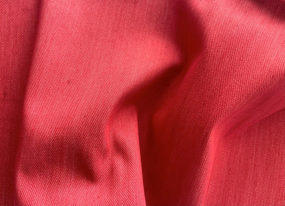 Mid-Weight Sweet Heirloom Strawberry Stretch Cotton Denim (Made in Italy)