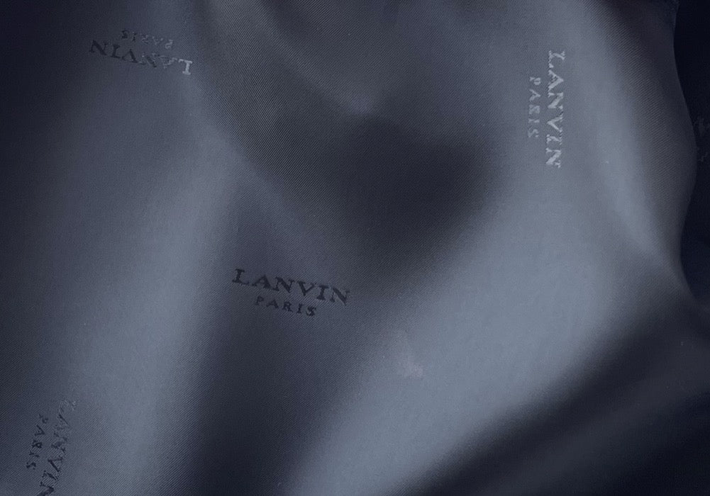 Lavin Signature Onyx Black Rayon Bemberg Twill Jacquard Lining (Made in Italy)