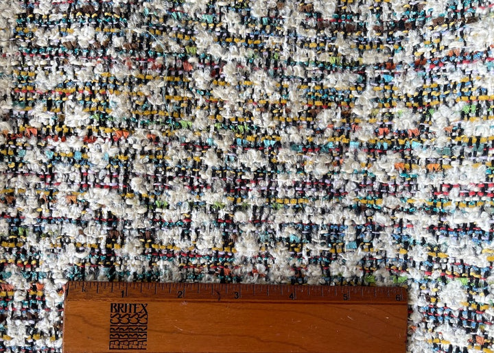 Chunky Chanel-style Confetti Cotton Blend Tweed Bouclé (Made in Turkey)