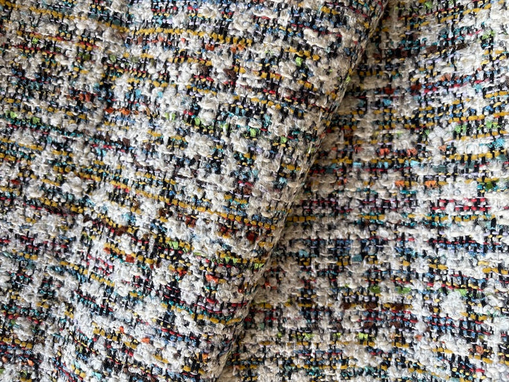 Chunky Chanel-style Confetti Cotton Blend Tweed Bouclé (Made in Turkey)