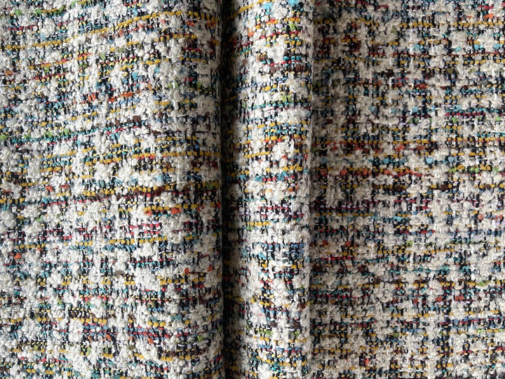 Chunky Chanel-style Confetti Cotton Blend Tweed Bouclé (Made in Turkey)