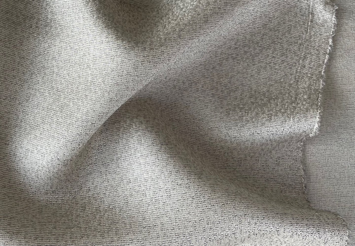 Delicately Marled Seal Grey Silk Crepe (Made in Italy)