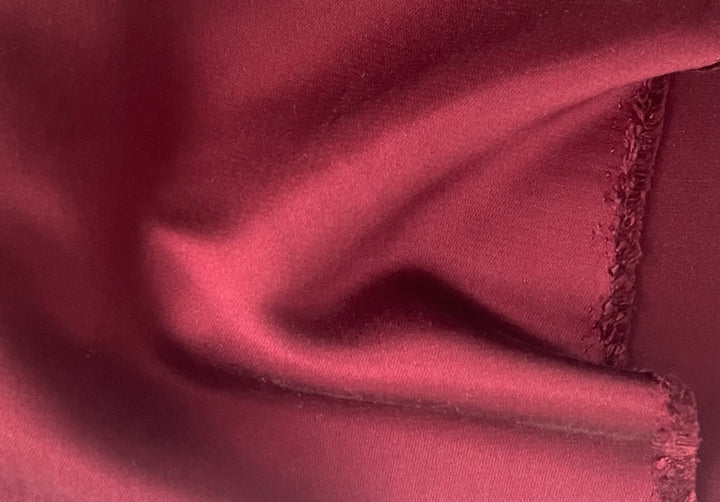 Heavier Claret Silk Satin Charmeuse (Made in Italy)