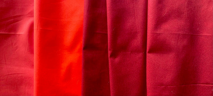 Fiery Vermilion & Coral Ombré Cotton Poplin (Made in Italy)