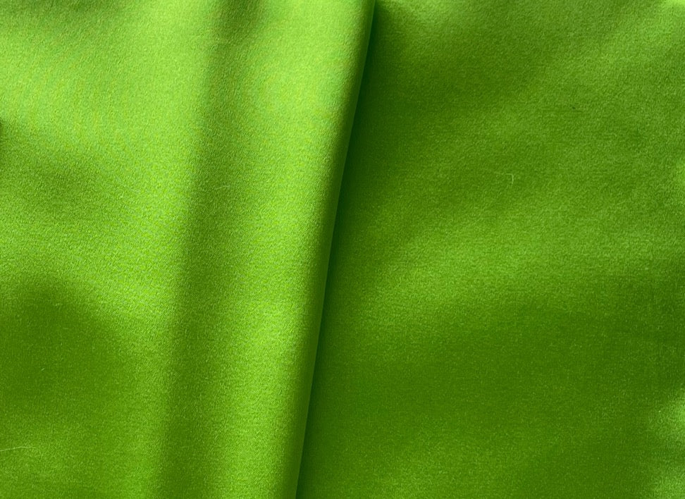 Fresh Spring Buds Green Stretch Silk Satin Charmeuse (Made in Italy)